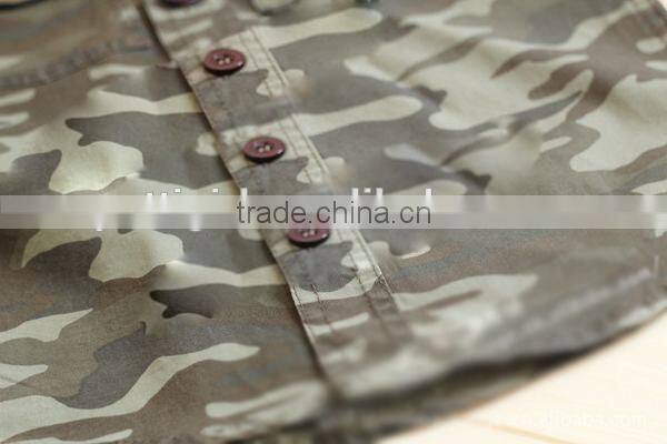 New Boy And Girl T Shirt Cool Camouflage Pattern Trun Down Collar Children Casual Clothing Cotton OC40323-22