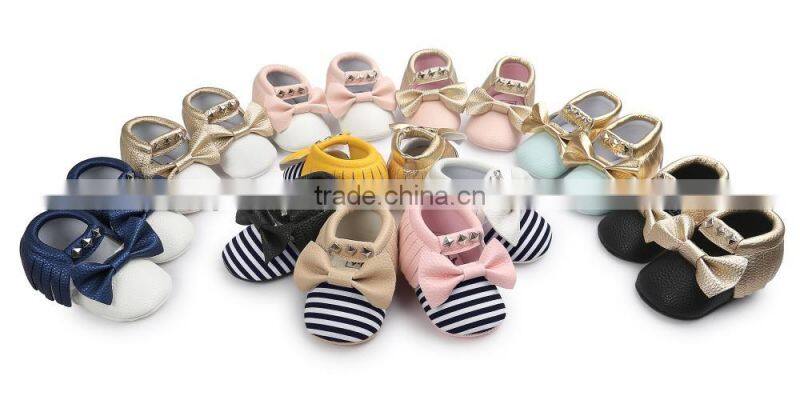 Rivet design fashion moccasins for baby, baby rivet moccasins