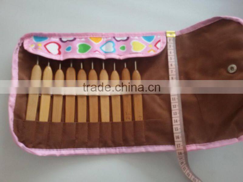 waterproof sewing kit type crochet hook set with cloth bag