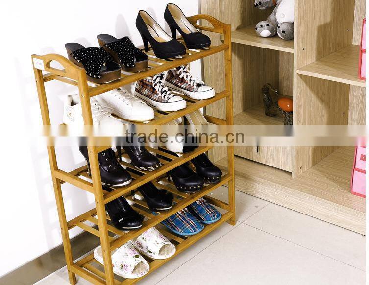 2015 cheap hot selling wooden bamboo shoe racks