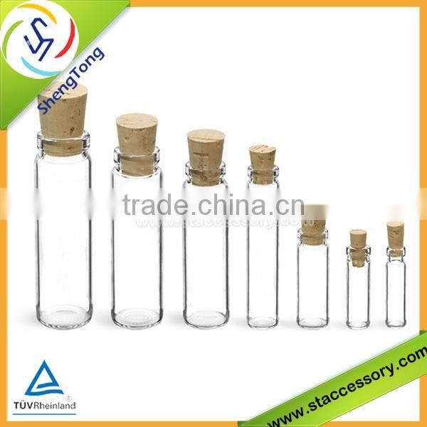 High quality small glass bottle wooden cork stopper wholesale