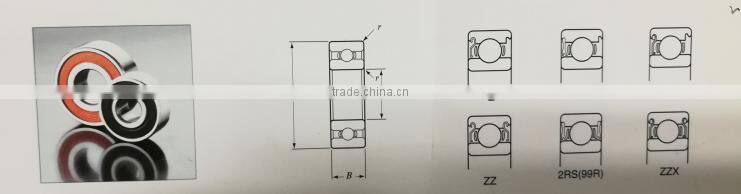 High Speed Deep Groove Ball Bearing 62300 ZZ/2RS