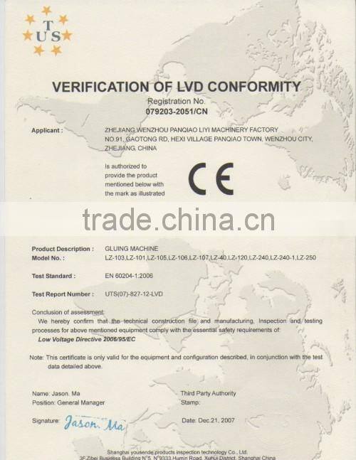 LZ-103 Desk Type Gluing Machine