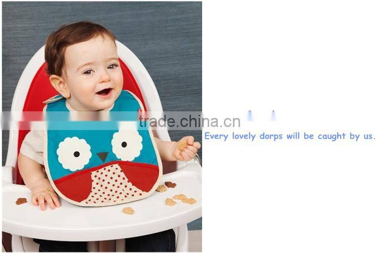 cartoon printed waterproof saliva towel feeding bib baby infant lunch bib
