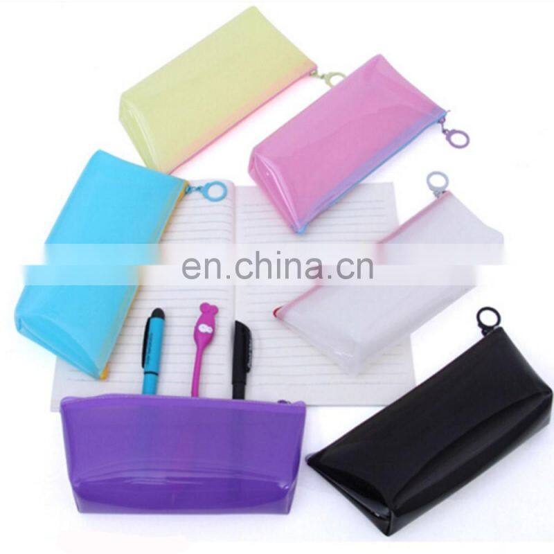 Cheap Colorful PVC Zipper Pencil Storage Case