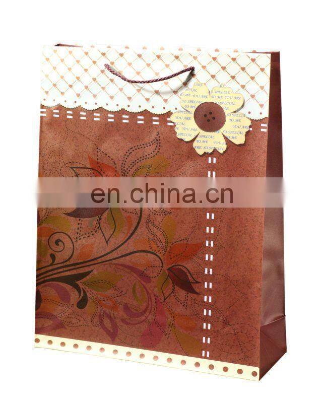 Hot sale flower design printed plastic shopping bag