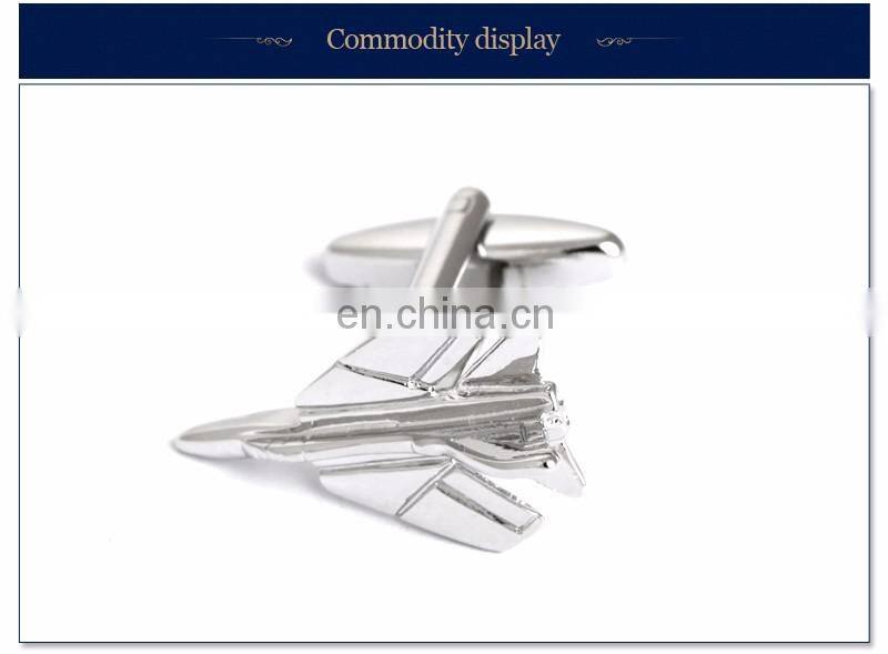 Novelty airplane metal popular cufflinks for men jewelry