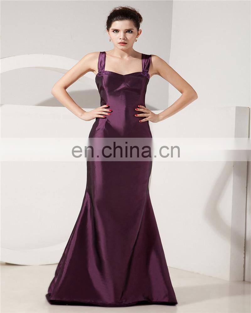 Real Sample Dark Purple Spaghetti Strap Sleeveless Evening Gowns Floor Length Mother Of The Bride Dress With Jacket