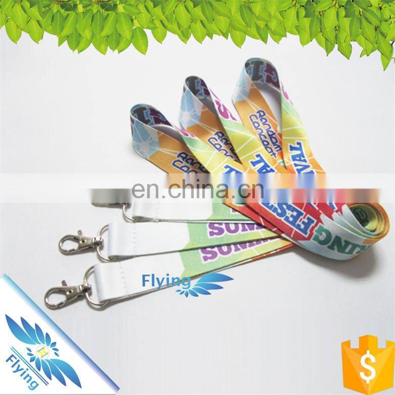 2017 polyester lanyards for sale lanyard heat transfer printed lanyards with thumb hook and buckle realese