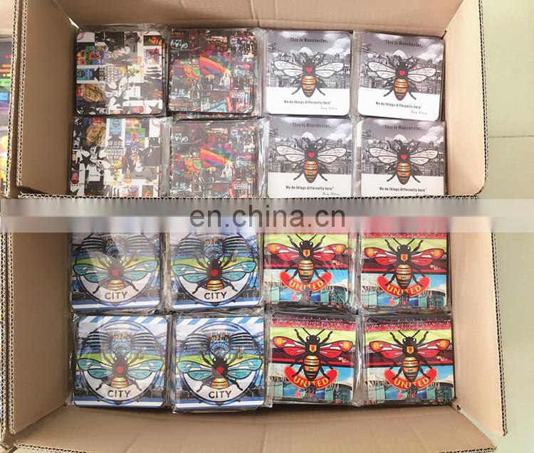 Christmas gifts custom printed drink pure wood coaster