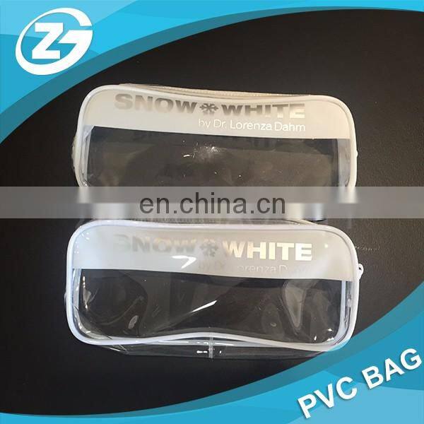 Wholesale Toilet Towel Packaging Custom Clear Plastic PVC Travel Cosmetic Bag with Zipper