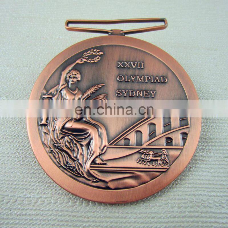 Silver plated zinc alloy promotional medal