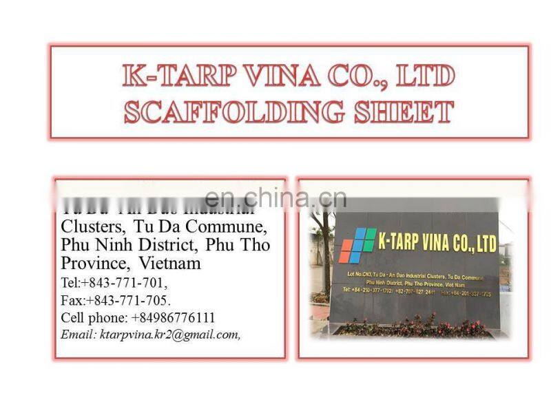 PE Leno Transparent Scaffold Sheeting with pre-punching holes, webbing reinforced band