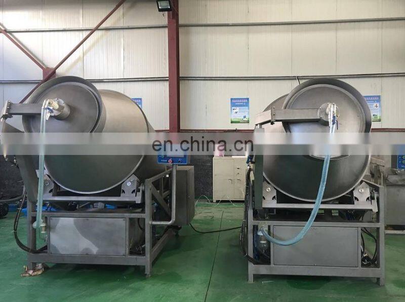 Vacuum meat tumbling machine with automatic feeding system