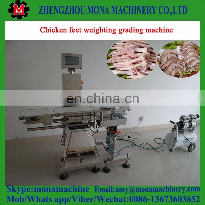 automatic weight sorting /grading machine fo chicken parts / chicken drumstick/ chicken feet