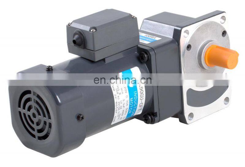 ZD AC 1/3 Phase 220v/380v Induction Right Angle Hollow Shaft 90W Gear Motor (5IK90GU-CF/5GU100RC)
