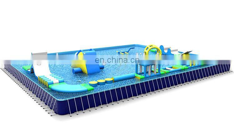 Popular Factory Adult Large Obstacle Course Swimming Pool Inflatable Water Park Obstacle Course For Sale
