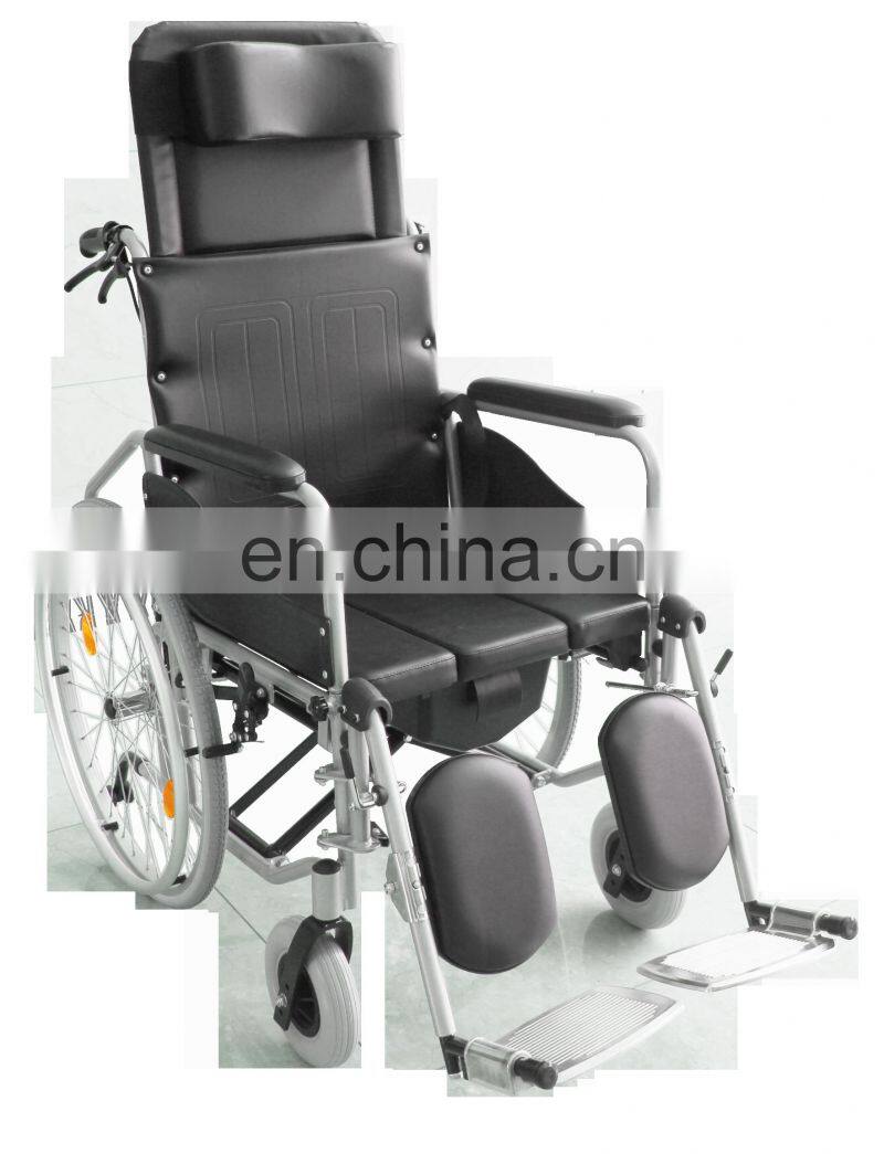 new style Handicap commode wheelchair with toilet seat