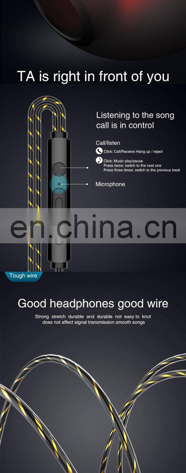 Golden Sky 2020 Hot Sell Free Sample Headphone Earphone Sport In Ear Earphone Gaming Headset Headphone Headset Wired Earphone
