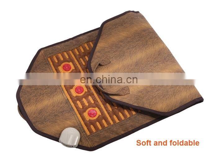 led photon light mat germanium maifan clay tourmaline ceramic Far infrared thermal heating therapy stone mattress pad