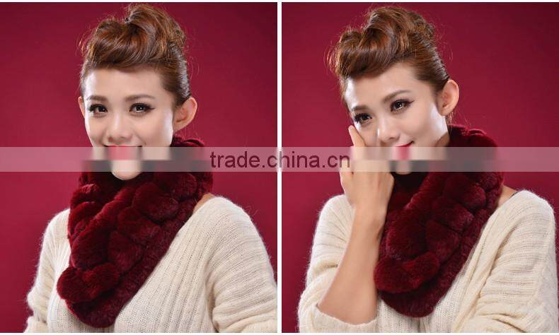 rabbit fur long scarf