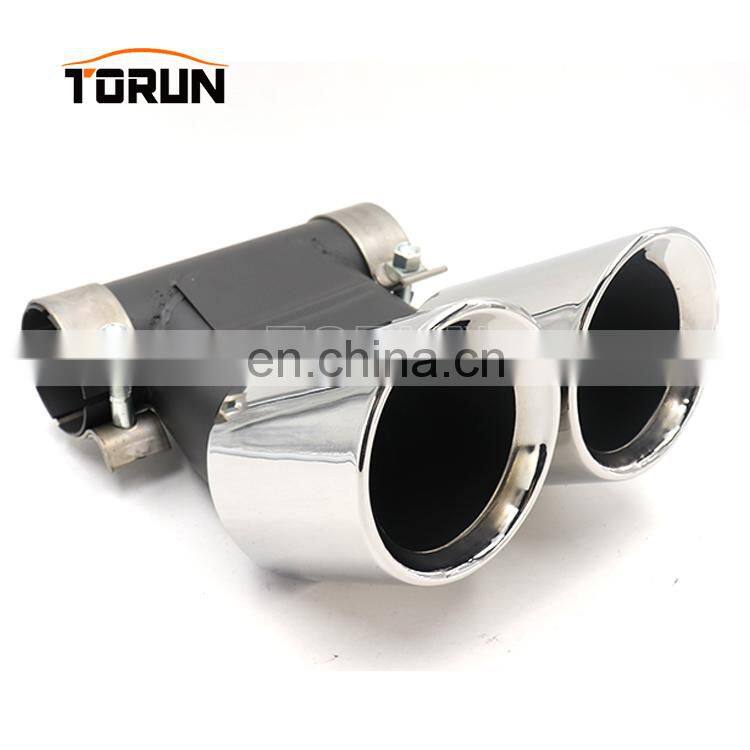 Hot sale high quality Universal twin oval exhaust tips for porsche 15 Cayman 718 Mirror Polish