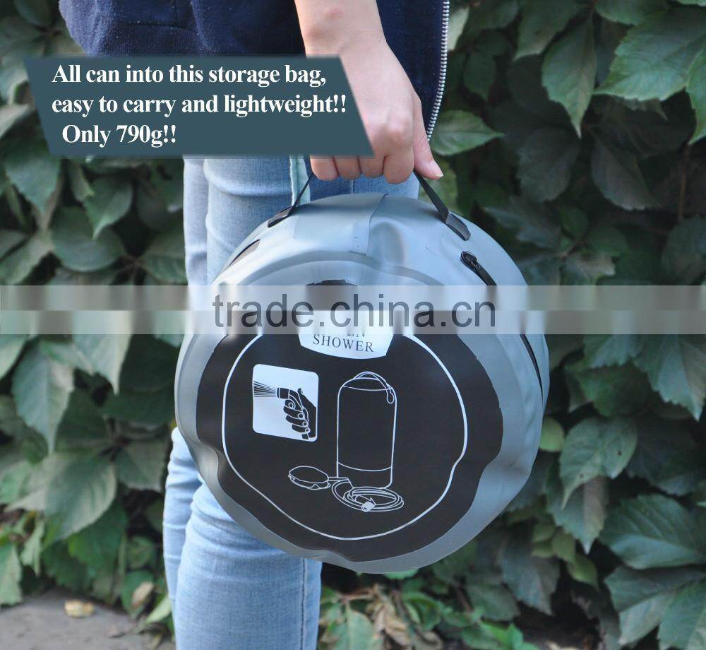 (74674) new design hot sales patent portable solar outdoor camping pressure shower