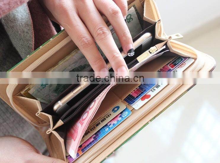 Graffiti Women leather wallet women wallets brand design Fashion designer purses for women