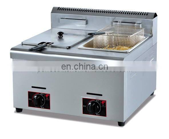 Restaurant Equipment Gas Fryer With Temperature Controller /Natural gas deep fryer with gas safety
