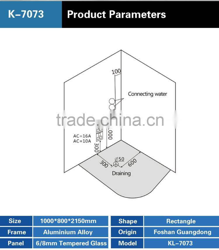 Bathroom Health Steam Cabin With Electric Steam Generator K-7073