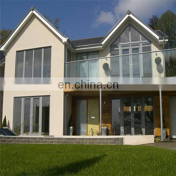 Luxury blue color glass modern iron aluminium beautiful baluster modern balcony railing systems design for hotels