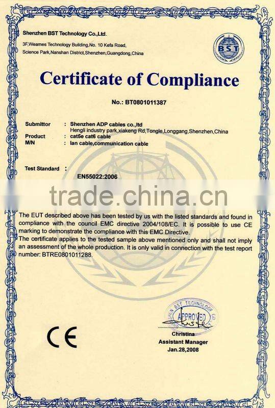 Cat5e Patchcord from Professional Manufacturer