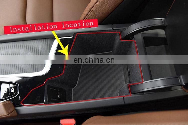 ABS Central Armrest Container Storage Box Organizer Tray Holder For Volvo XC60 2018 Car Accessories