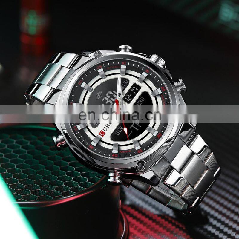 CURREN 8404 Top Luxury Brand Mens Watches Waterproof LED Quartz Digital Sport Fashion Men Wrist Watch