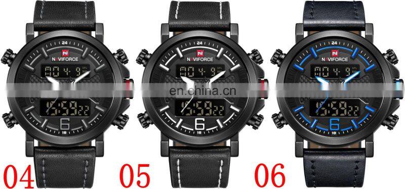NAVIFORCE NF9135 Men Simple Style Quartz Digital Movement Watch Back Light Week Day Date Display watch