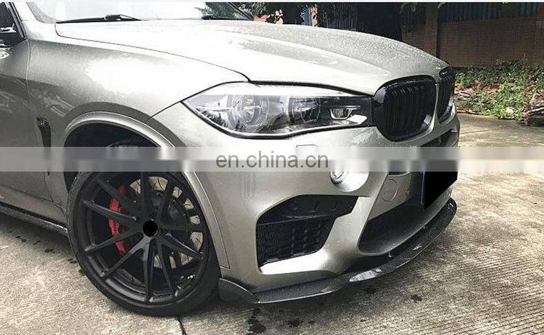Runde Hight Quality Front Spoiler For 15-18 Bmw F85 X5M F86 X6M Carbon Fiber Front Bumper Lip Shovel