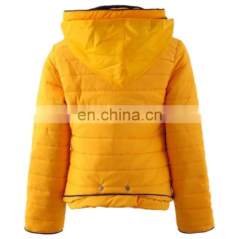 Ladies Quilted Hoodies Jacket Winter warm casual jacket quilted padded jacket for women