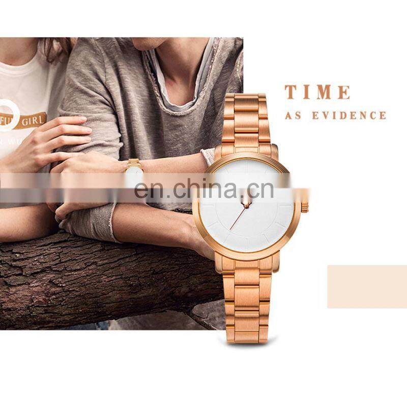 SINOBI Couple Watches S9822 Customize Watch Logo Minimalism Stylish Lovers Pair Wristwatch Gift Watches