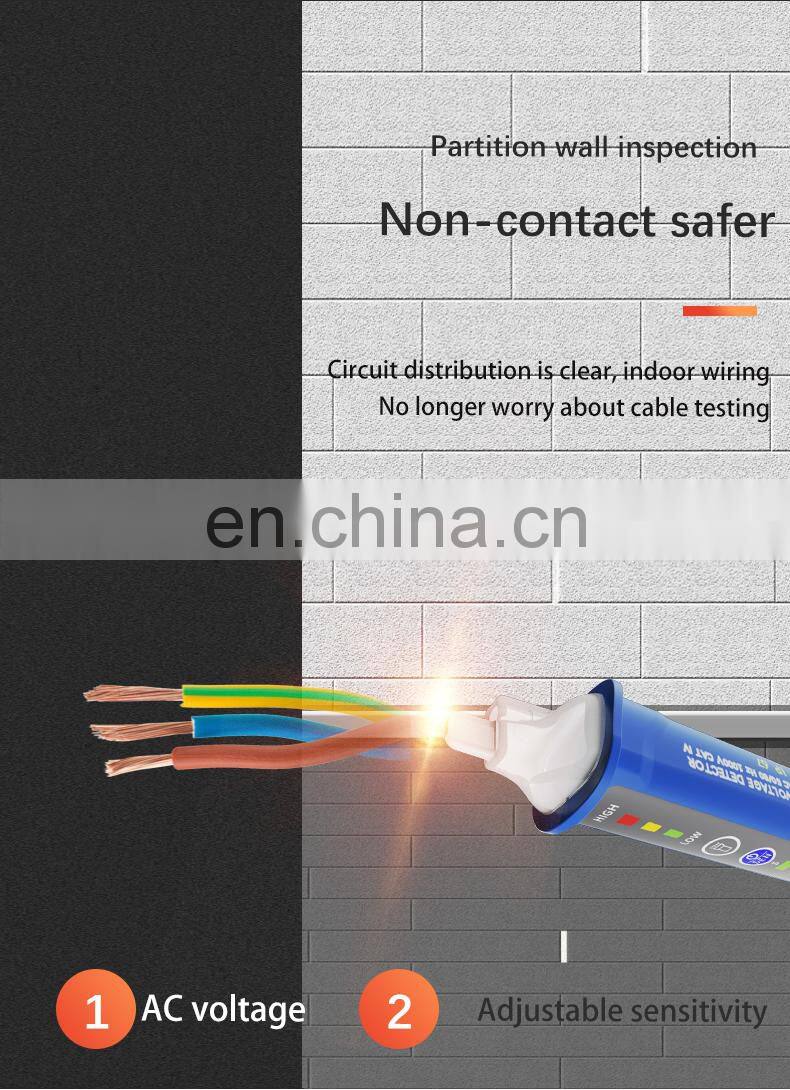 Automatic judgment tester pen voltage detector for zero fire line of household socket