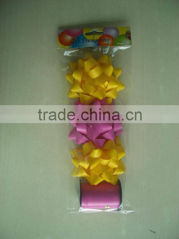 With LED light iridescent wedding car decoration bow ribbon