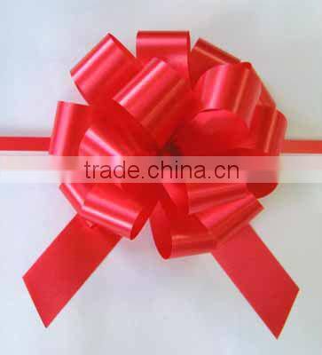 Wrapping pull bow/RIBBON PULL BOW made of poly plain ribbon for wedding decoration