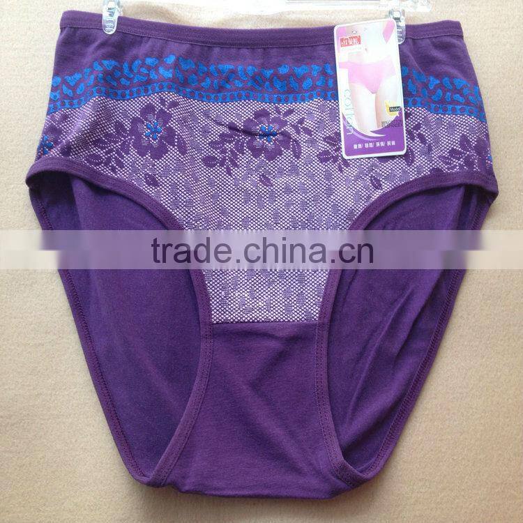 0.49USD High Quality Mixing Colors Cotton Material Large Size Fat Sexy Ladies Panties/Thongs (jlhnk216)
