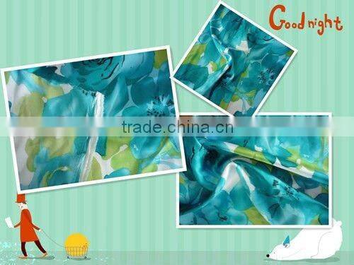 big flower print fabric stretch chiffon fabric 100 polyester crepe chiffon fabric