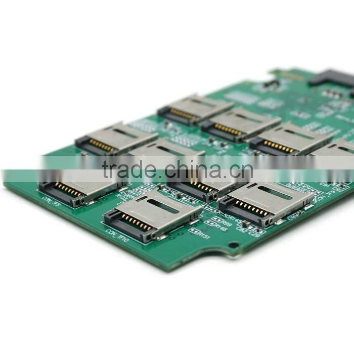 10 ports TF Memory Card to SATA SSD Adapter with RAID Quad 2.5" Inch SATA Converter