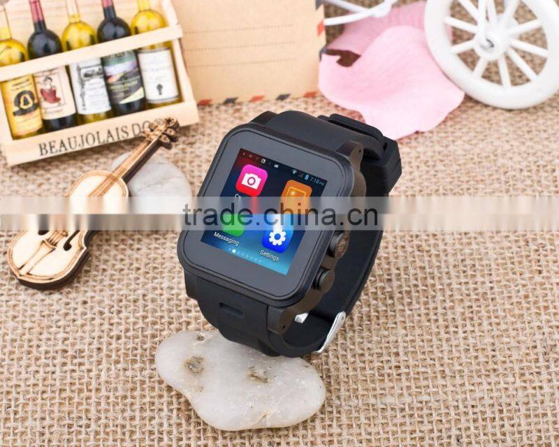 1.54" IP67 waterproof touch screen Android smart watch with 3G/WIFI/GPS , wrist smart watch cellphone
