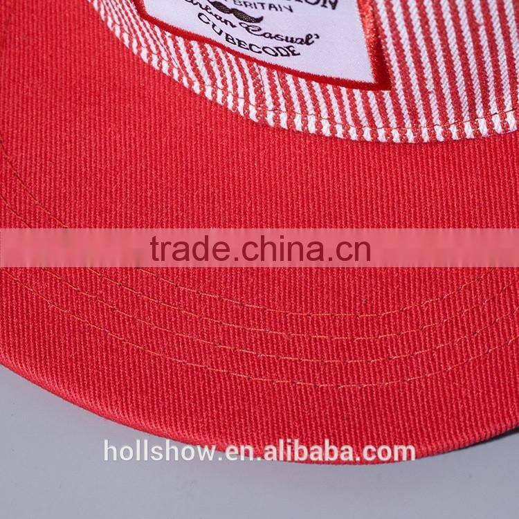 Striped Pattern Applique Beard Embroidery Male Female Custom Snapback Hats Wholesale