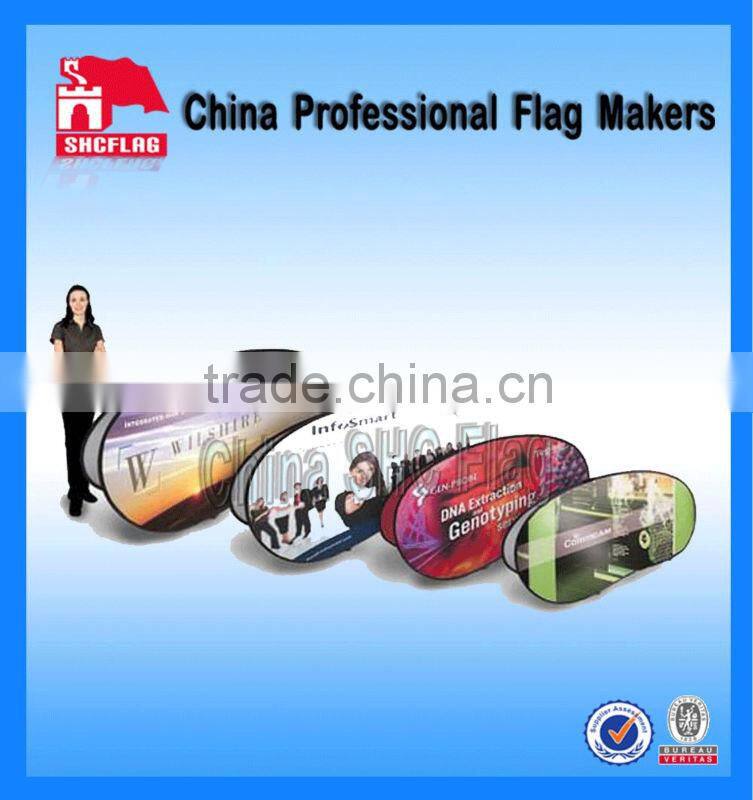 Folding pop up banner stand