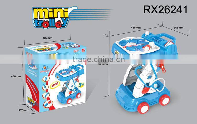 Food trolley toy supermarket kids shopping cart toy