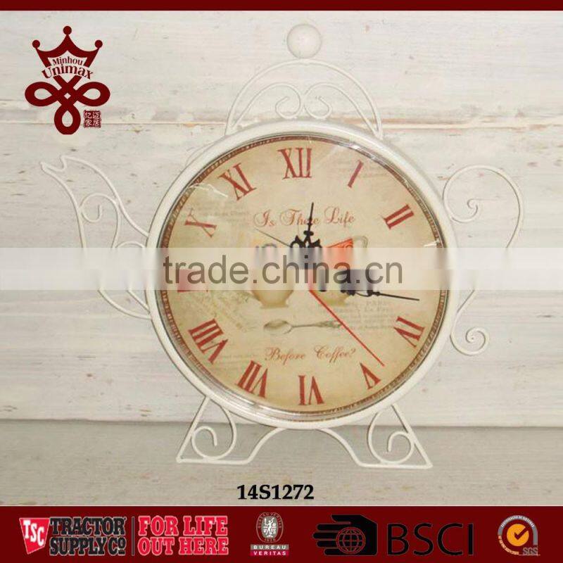 Vintage Household French Clocks Metal Bird House Style Quartz Analog Wall Clock