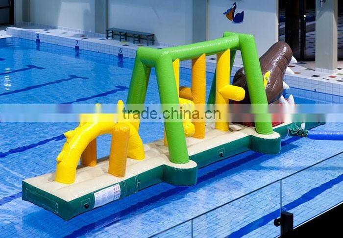Cheap inflatable aqua run inflatable water obstacle course for sale